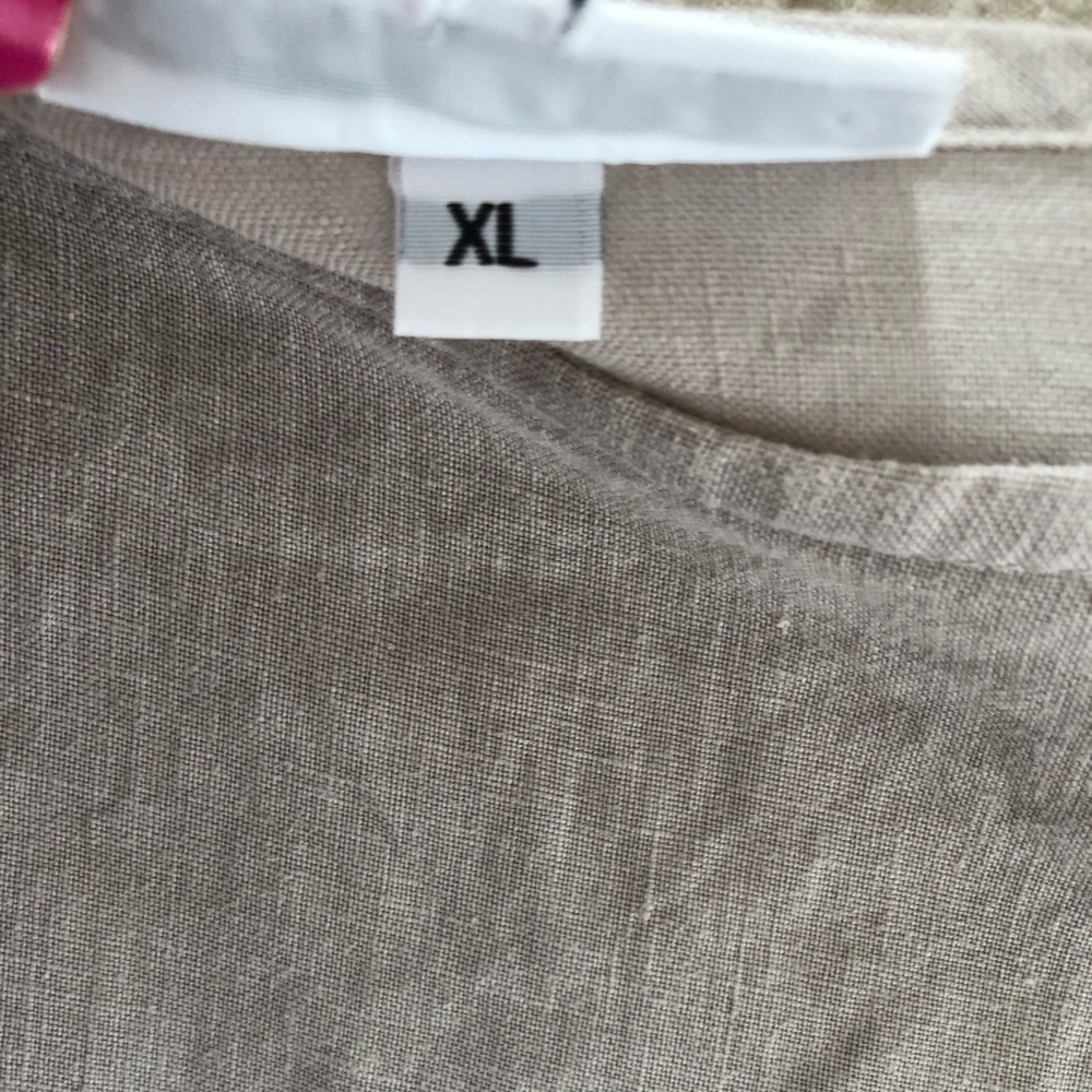 bryn Walker Taupe Button-Side Linen Tunic - Picture 10 of 10